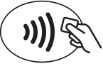 Contactless pay symbol.