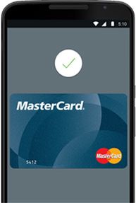 MasterCard image on smartphone.